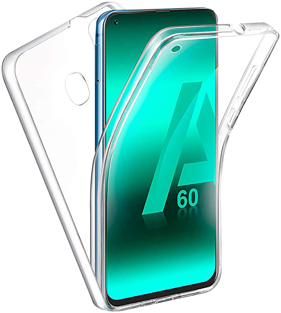 Samsung Galaxy A60 (SM-A6060) szilikon tok 360 ° védelem átlátszó