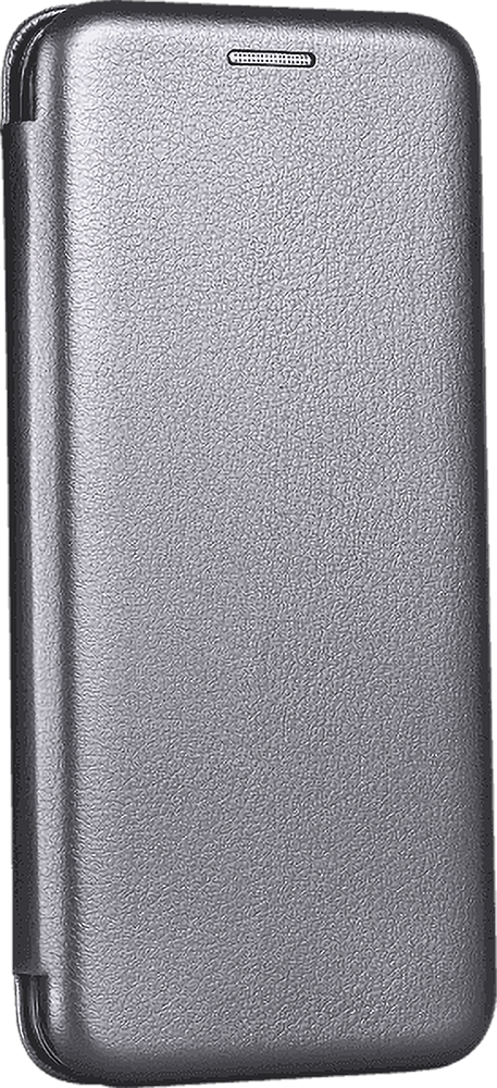 Huawei Y6P oldalra nyíló mágneses flipes bőrtok prémium minőség ezüst