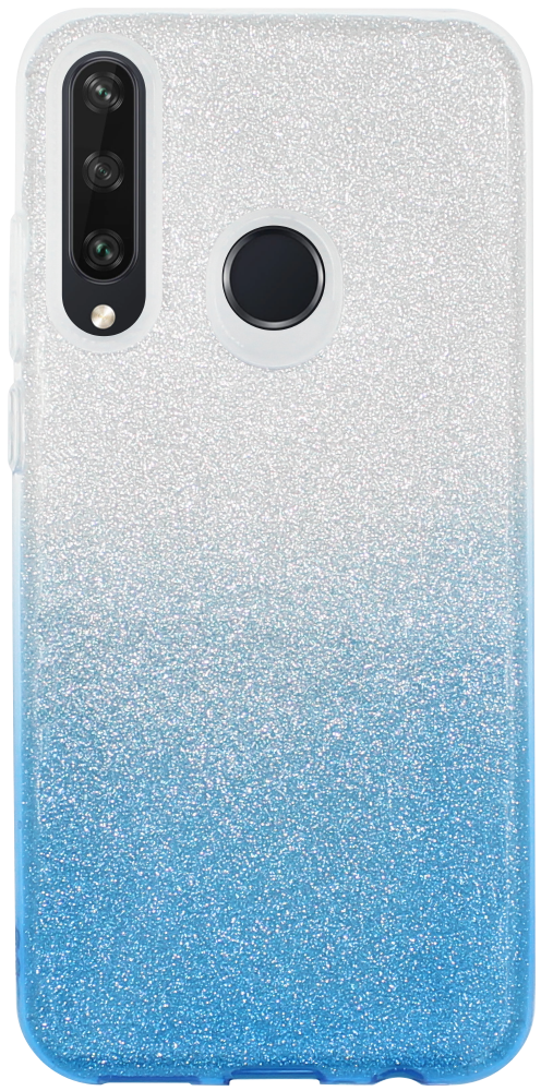 Huawei Y6P szilikon tok csillogó hátlap kék/ezüst
