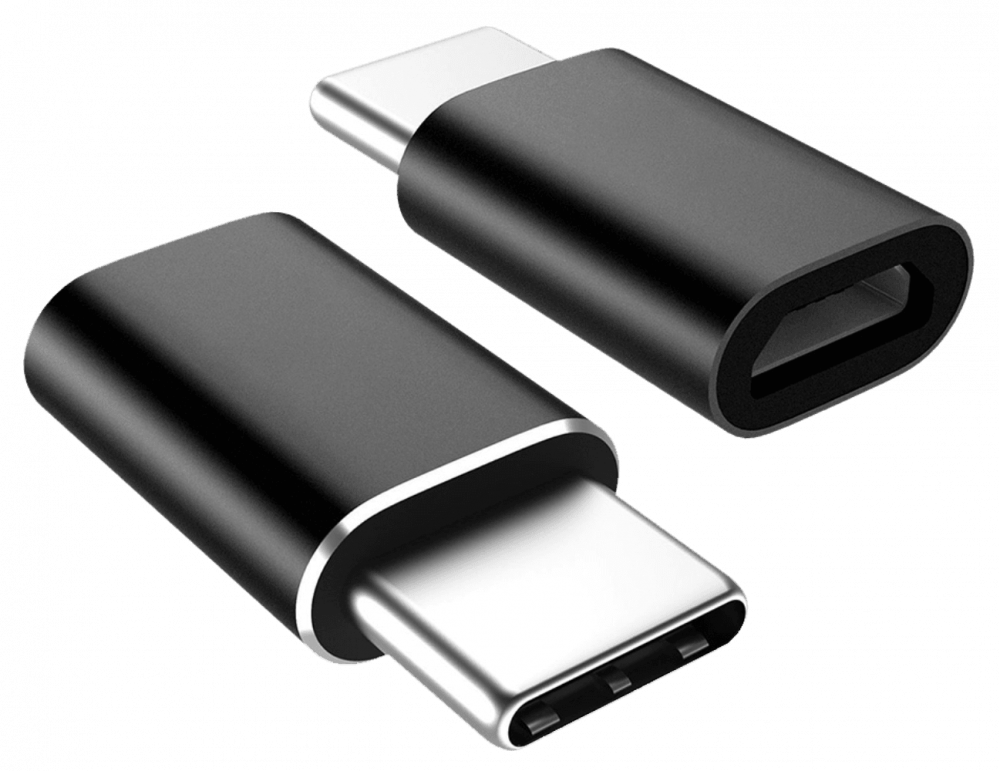 Huawei Y5 Prime 2018 (Y5 2018) átalakító adapter micro USB csatlakozóról TYPE-C csatlakozóra fekete