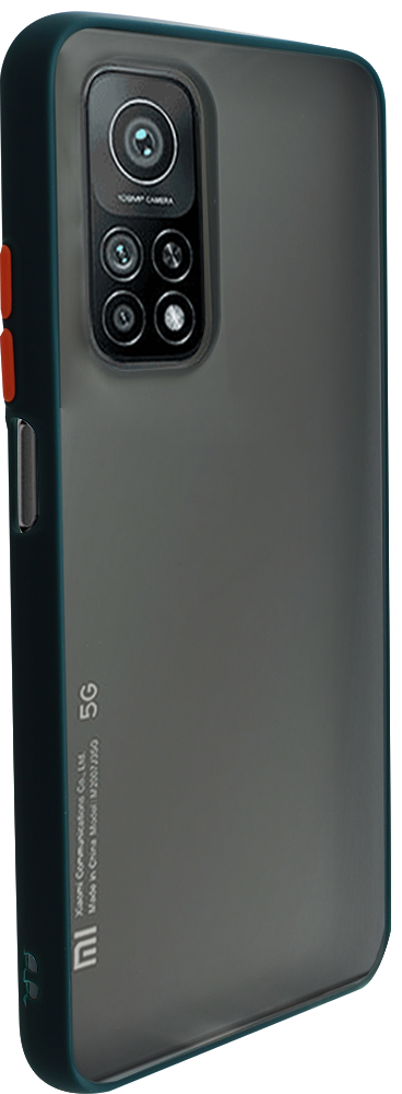 Xiaomi Mi 10T 5G kemény hátlap Vennus Button Bumper sötétzöld