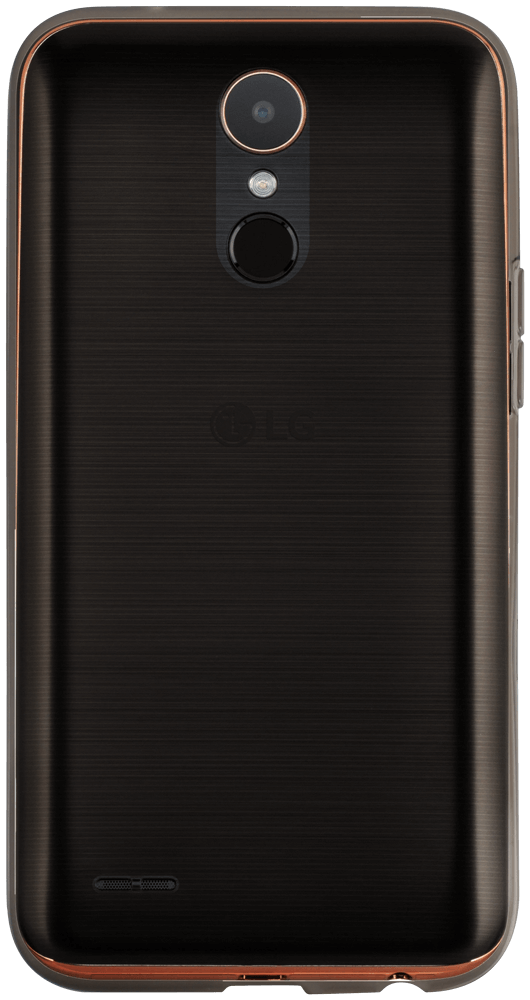 LG K10 2017 (M250N) szilikon tok matt-fényes keret füstszínű