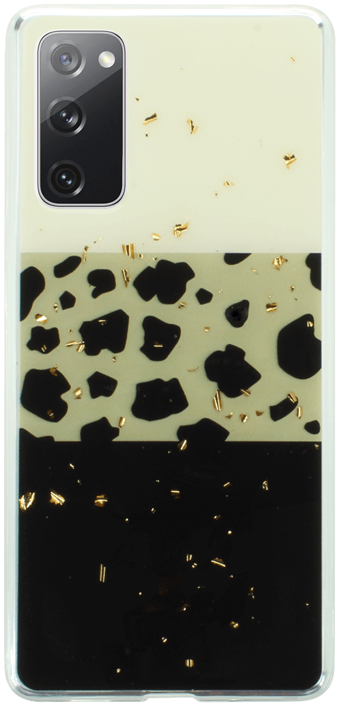 Samsung Galaxy S20 FE kemény hátlap Gold Glam Leopard