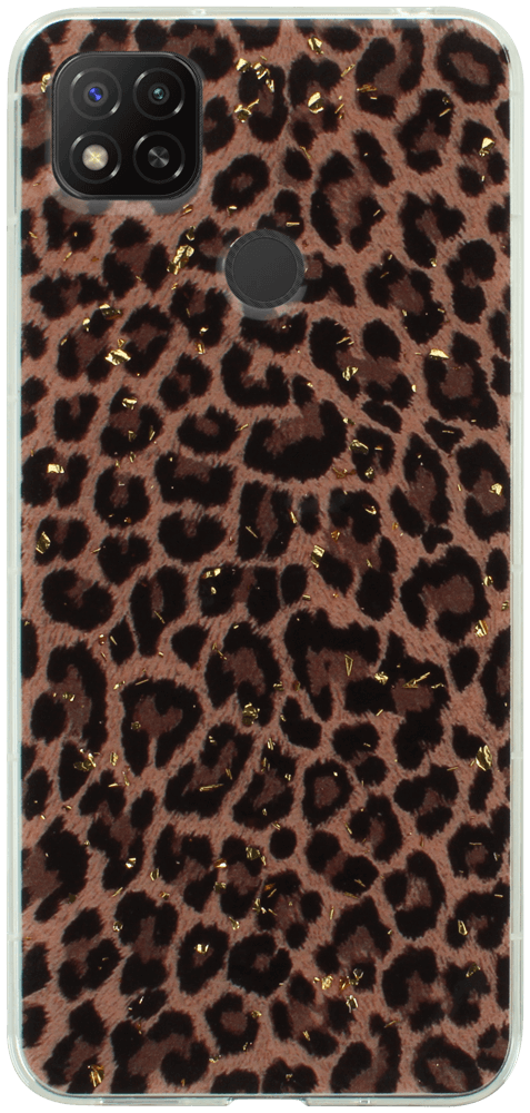 Xiaomi Redmi 9C NFC kemény hátlap Gold Glam Leopard